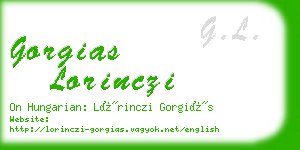 gorgias lorinczi business card
